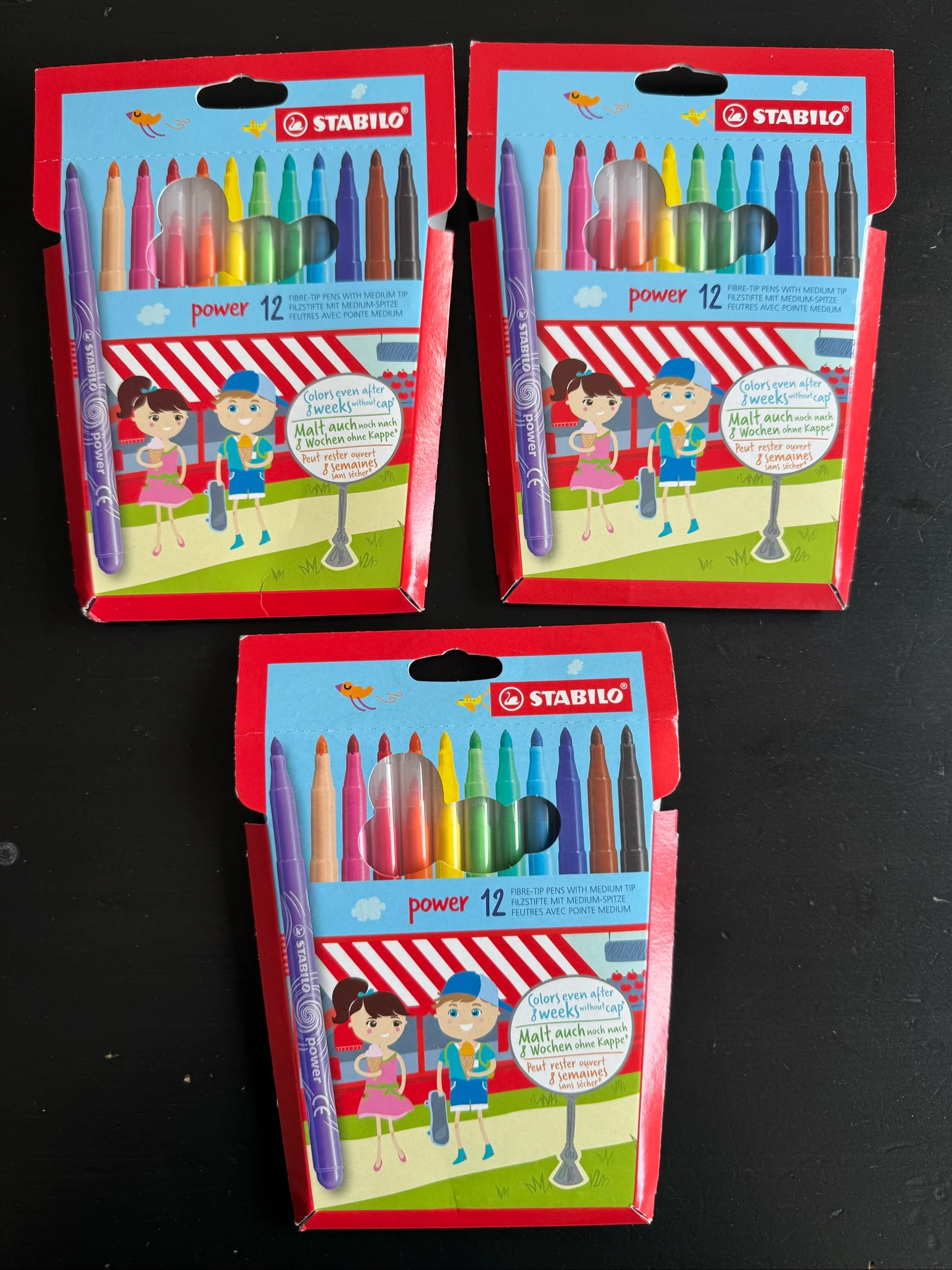 3 packs feutres stabilo